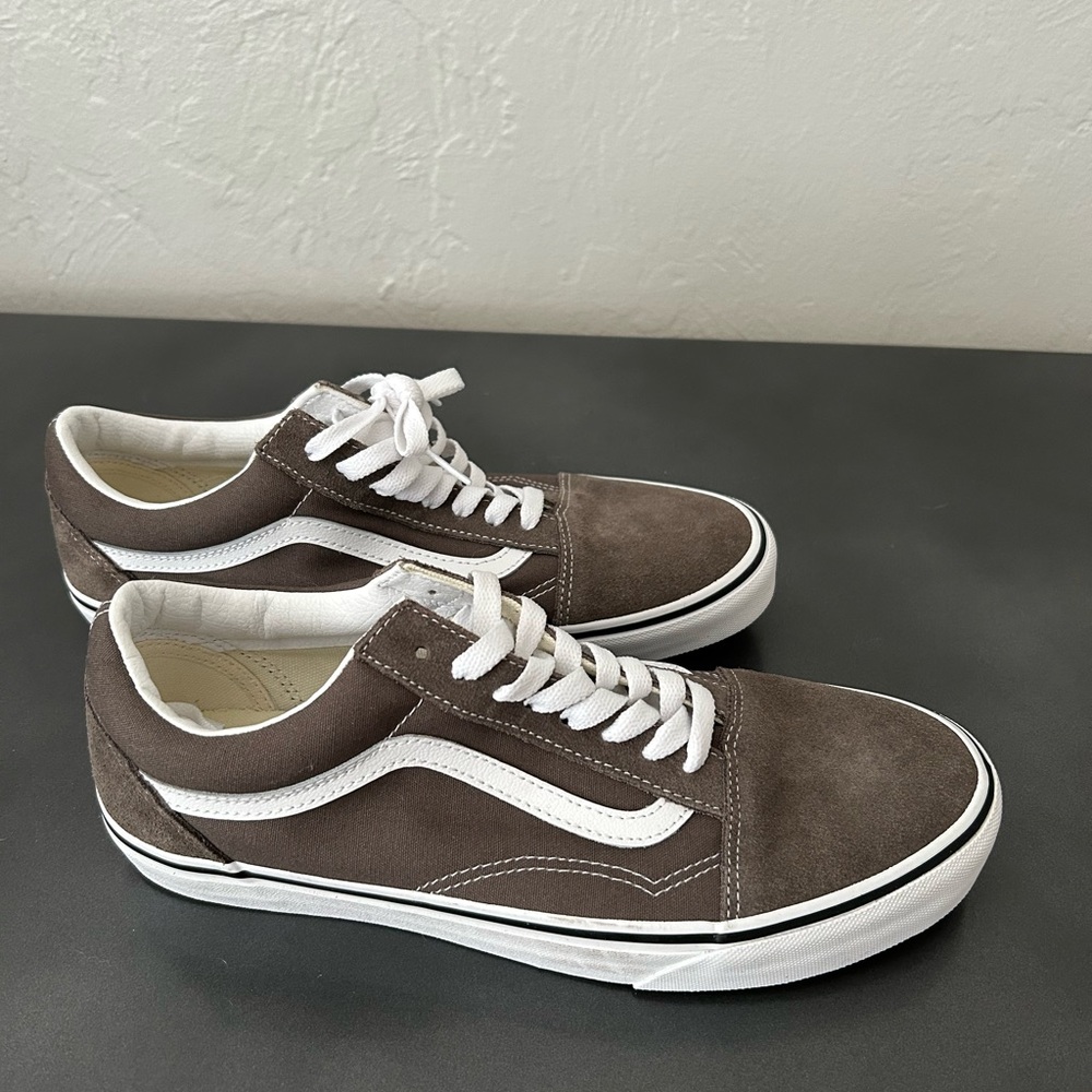 Vans Old Skool Brown and White Classic Sneakers